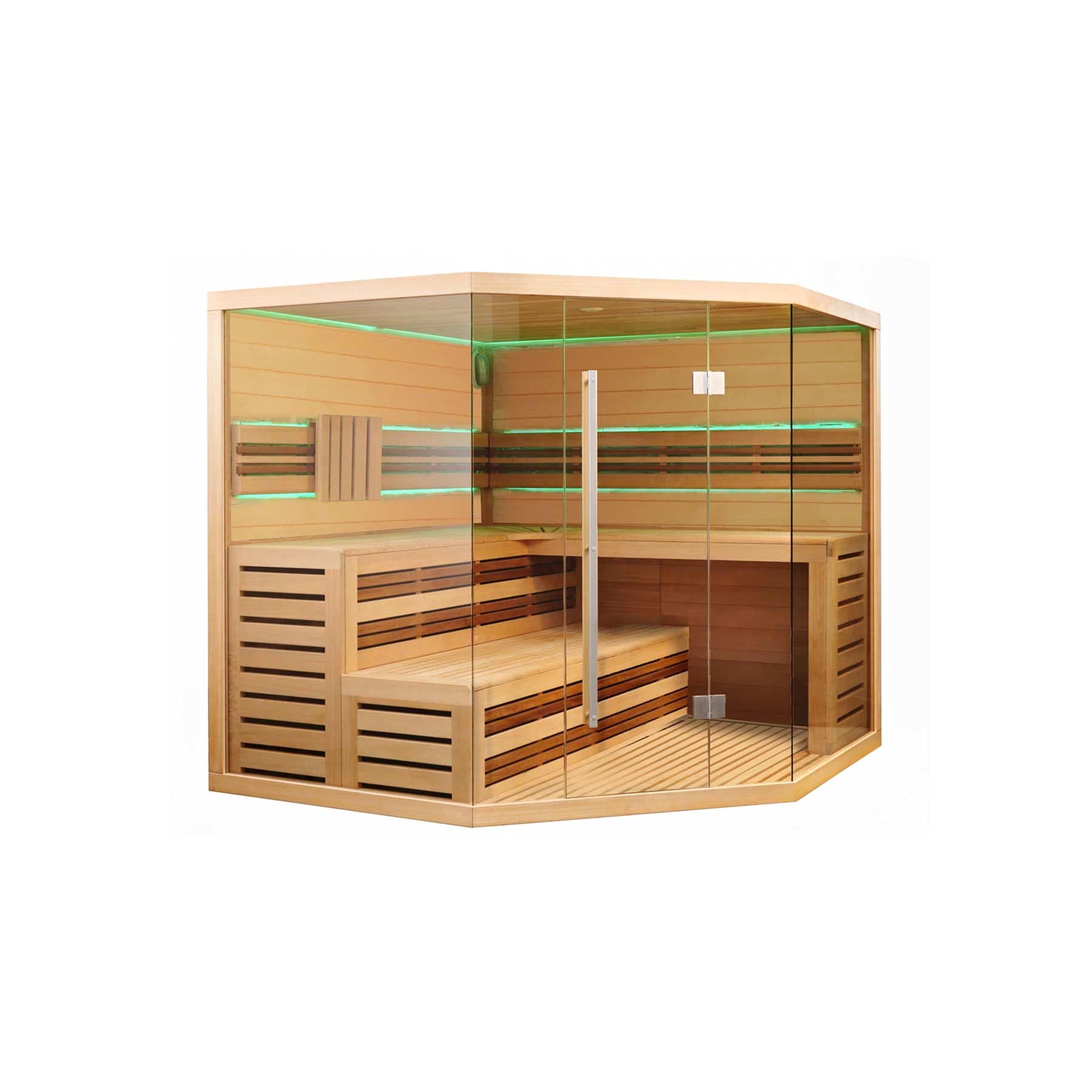 Aleko 6 Person 6 kW Hemlock Wet Dry Indoor Traditional Sauna