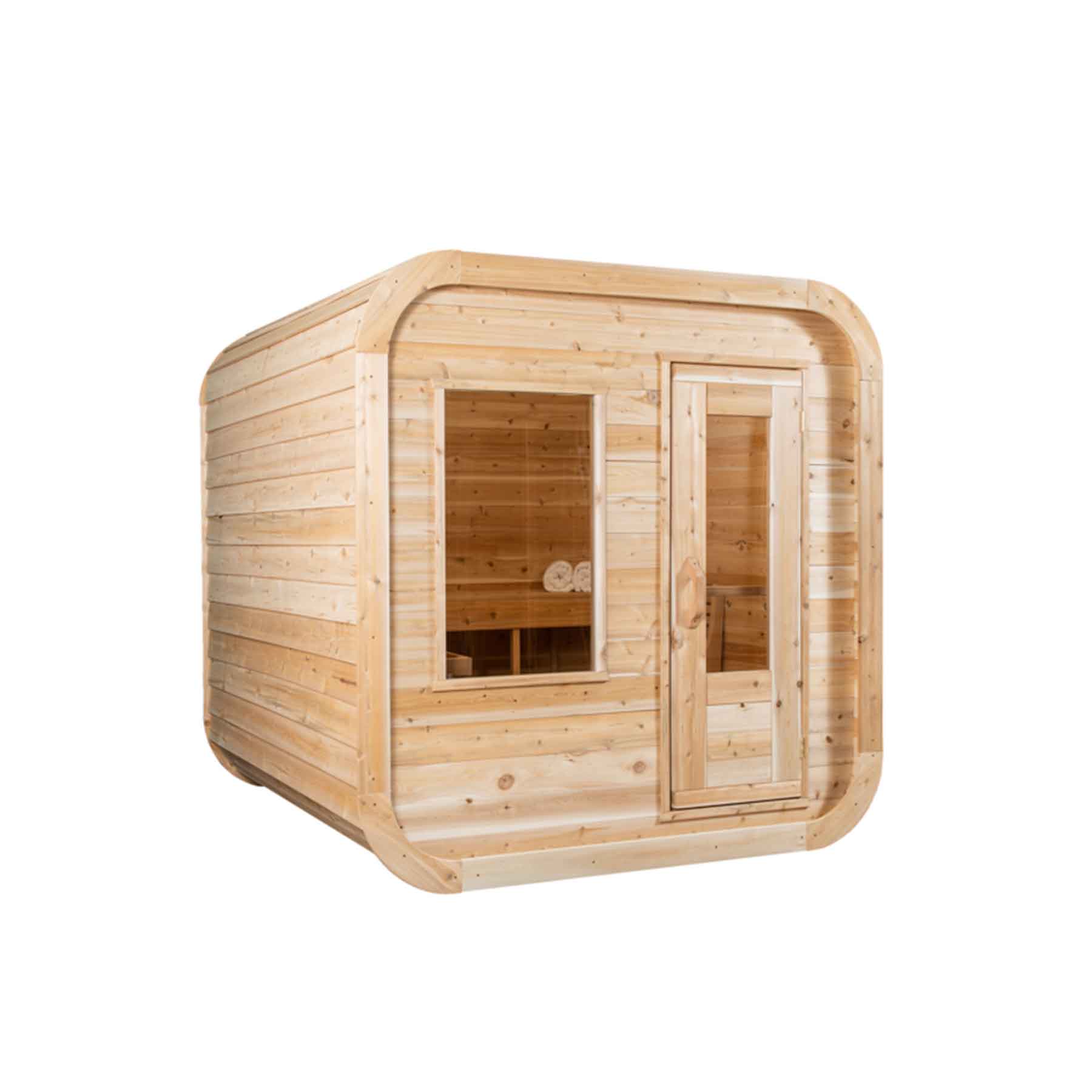 Dundalk CTC Luna 3 Person 6 kW White Cedar Barrel Sauna