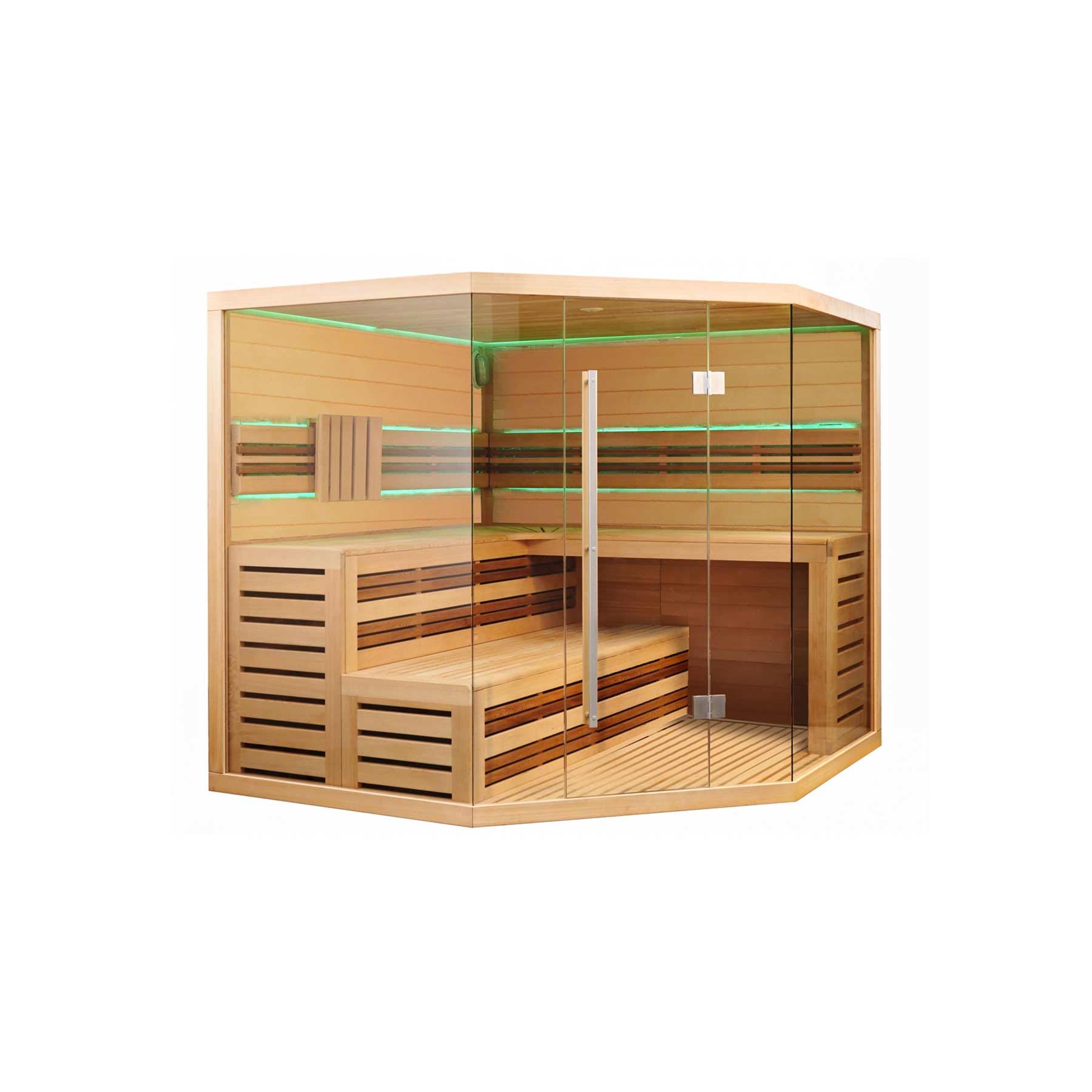 Aleko 6 Person 6 kW Hemlock Wet Dry Indoor Traditional Sauna