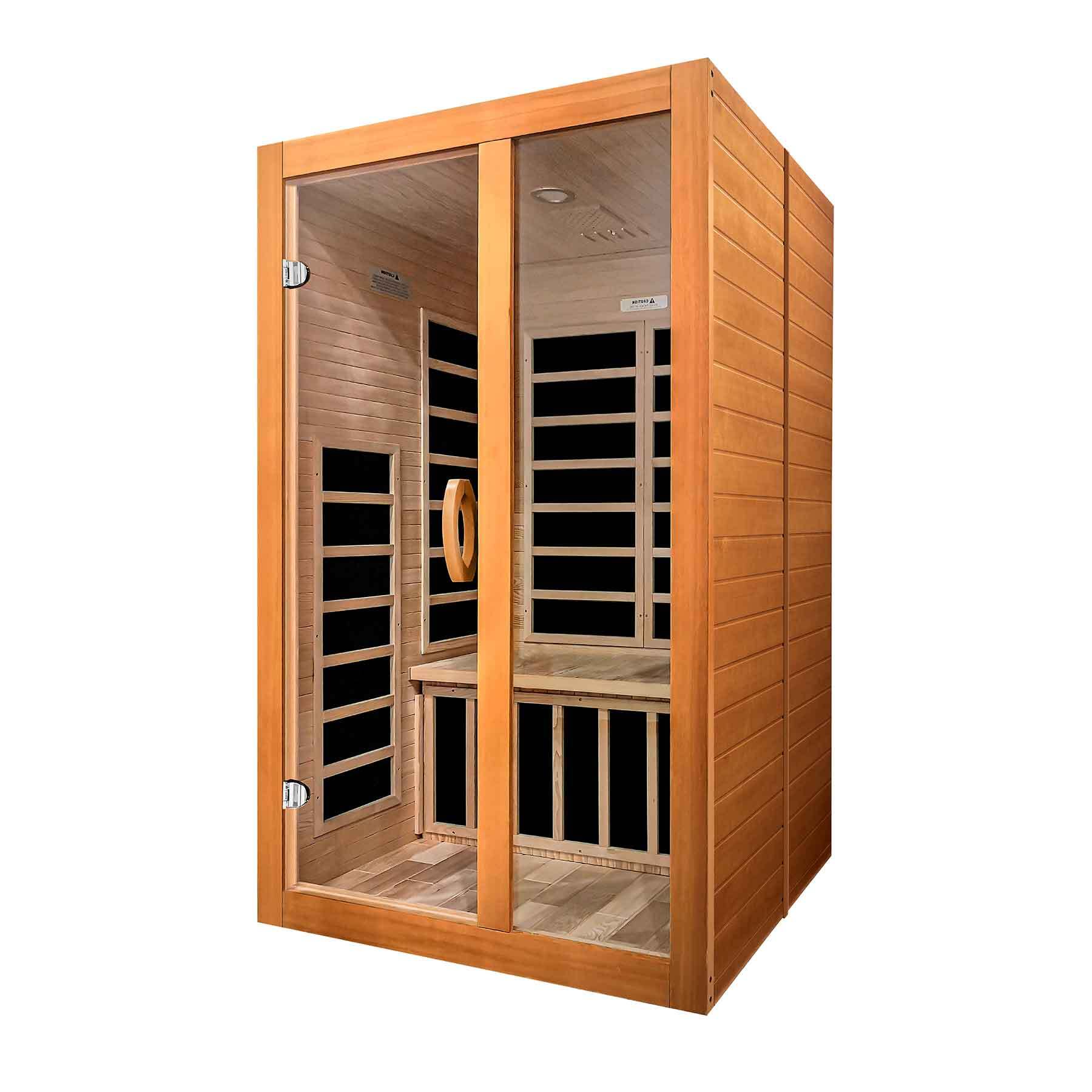 Dynamic Santiago Elite 2 Person Ultra Low EMF Hemlock Indoor Infrared Sauna