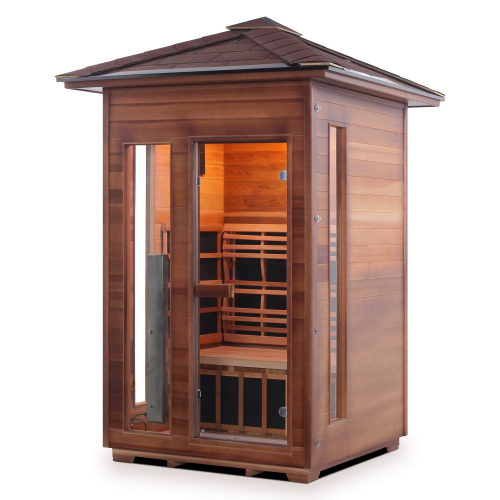 Enlighten Rustic 2 Person Low EMF Outdoor Infrared Sauna