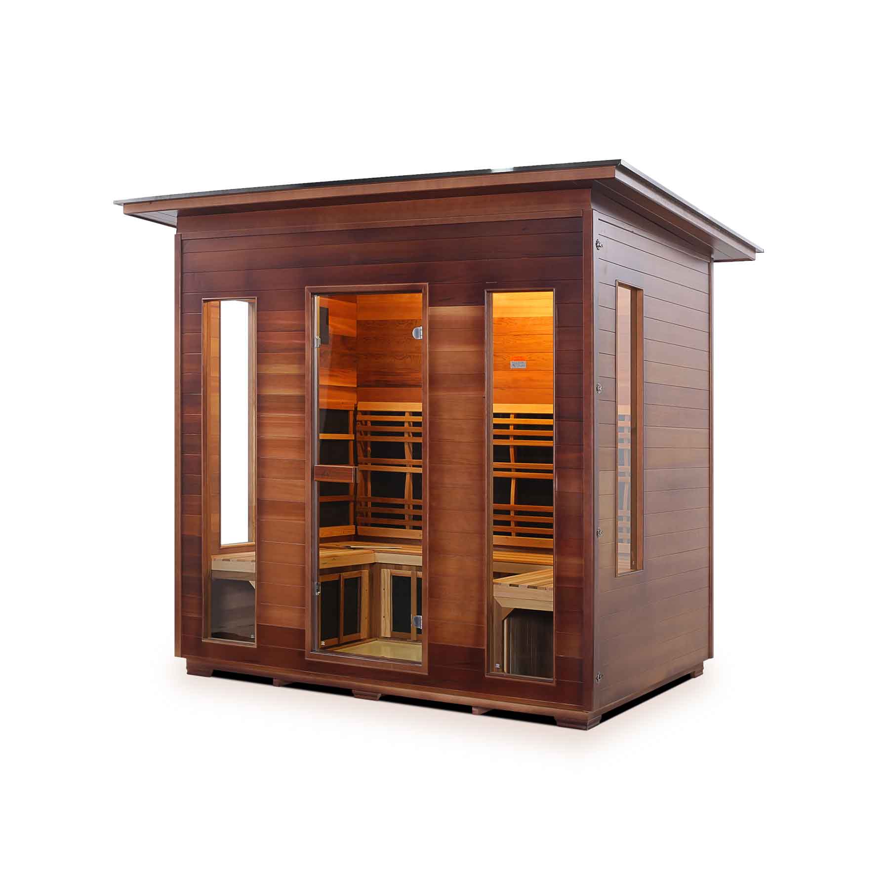 Enlighten Rustic 5 Person Low EMF Outdoor Infrared Sauna