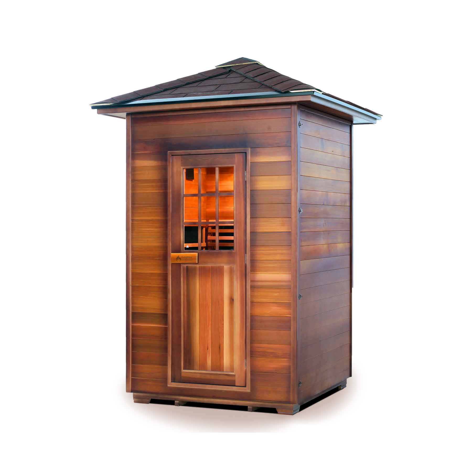 Enlighten Sapphire 2 Person 8 Heaters Outdoor Hybrid Sauna
