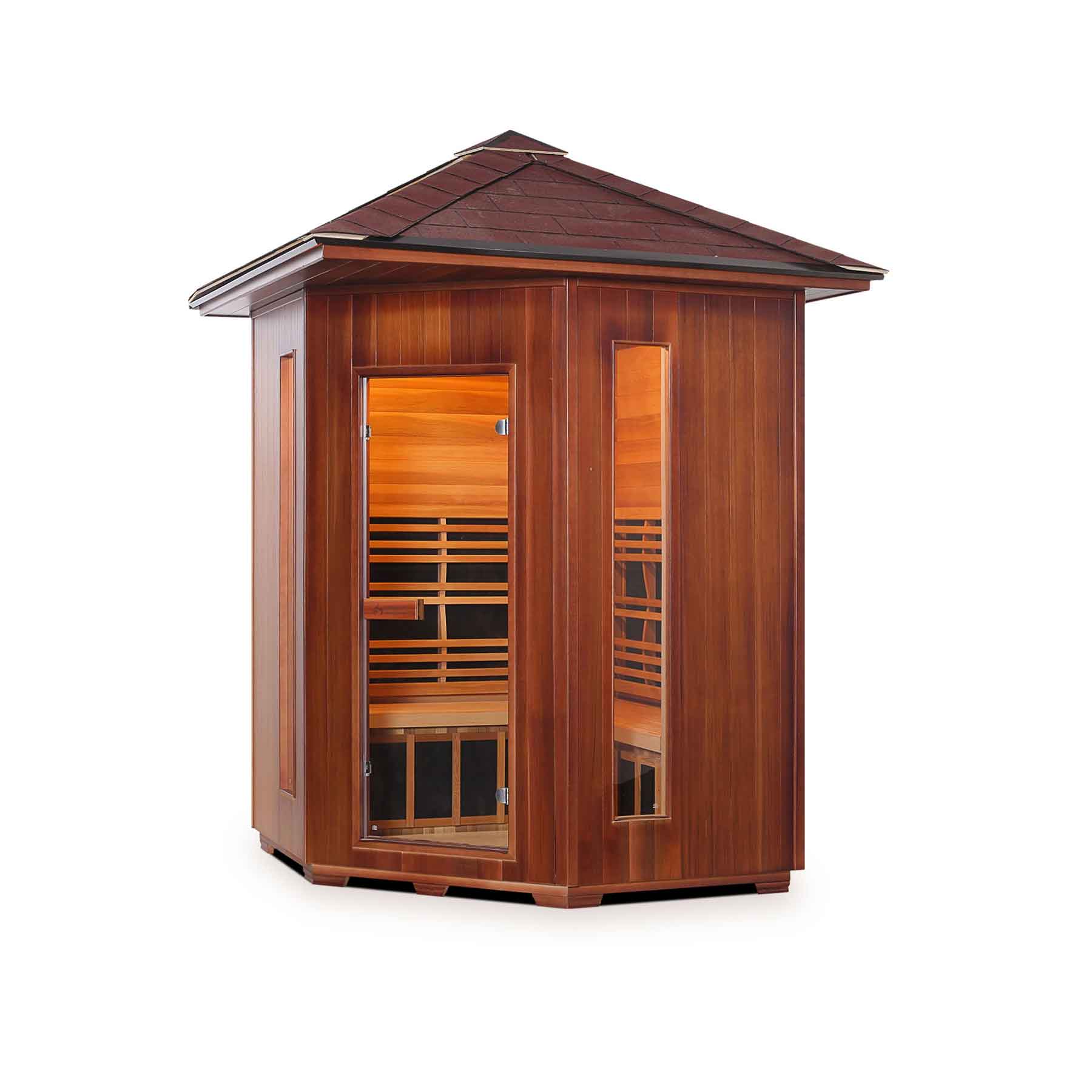 Enlighten Rustic 4C Full Spectrum Low EMF Outdoor Infrared Sauna