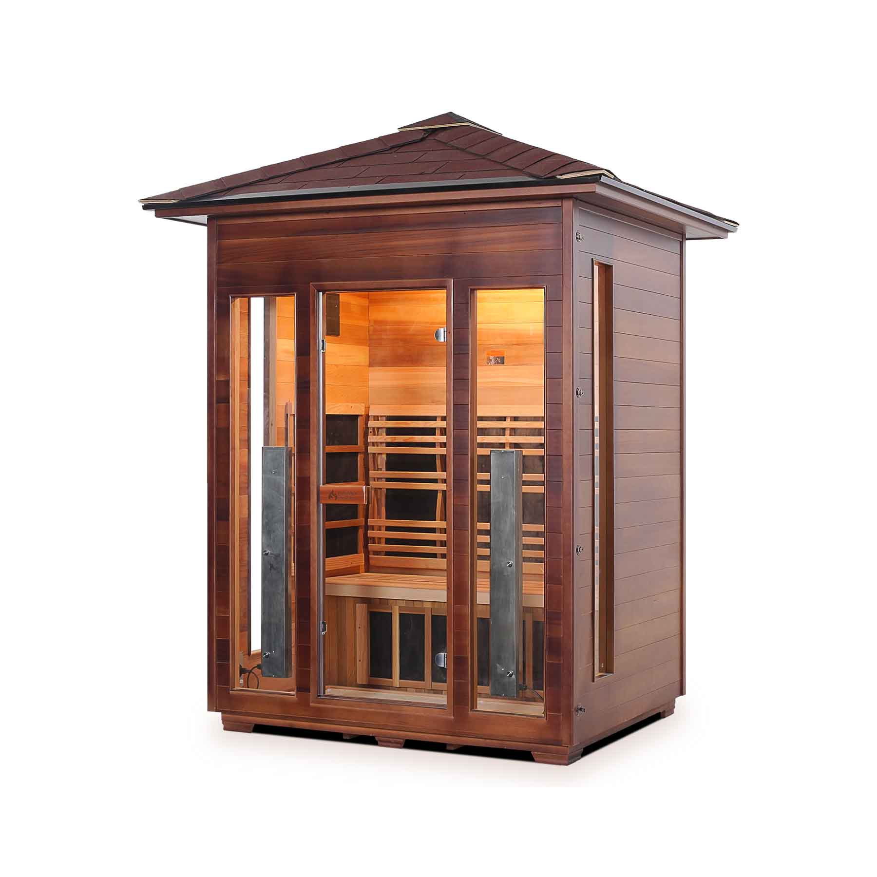 Enlighten Diamond 3 Person 8 Heaters Outdoor Hybrid Sauna