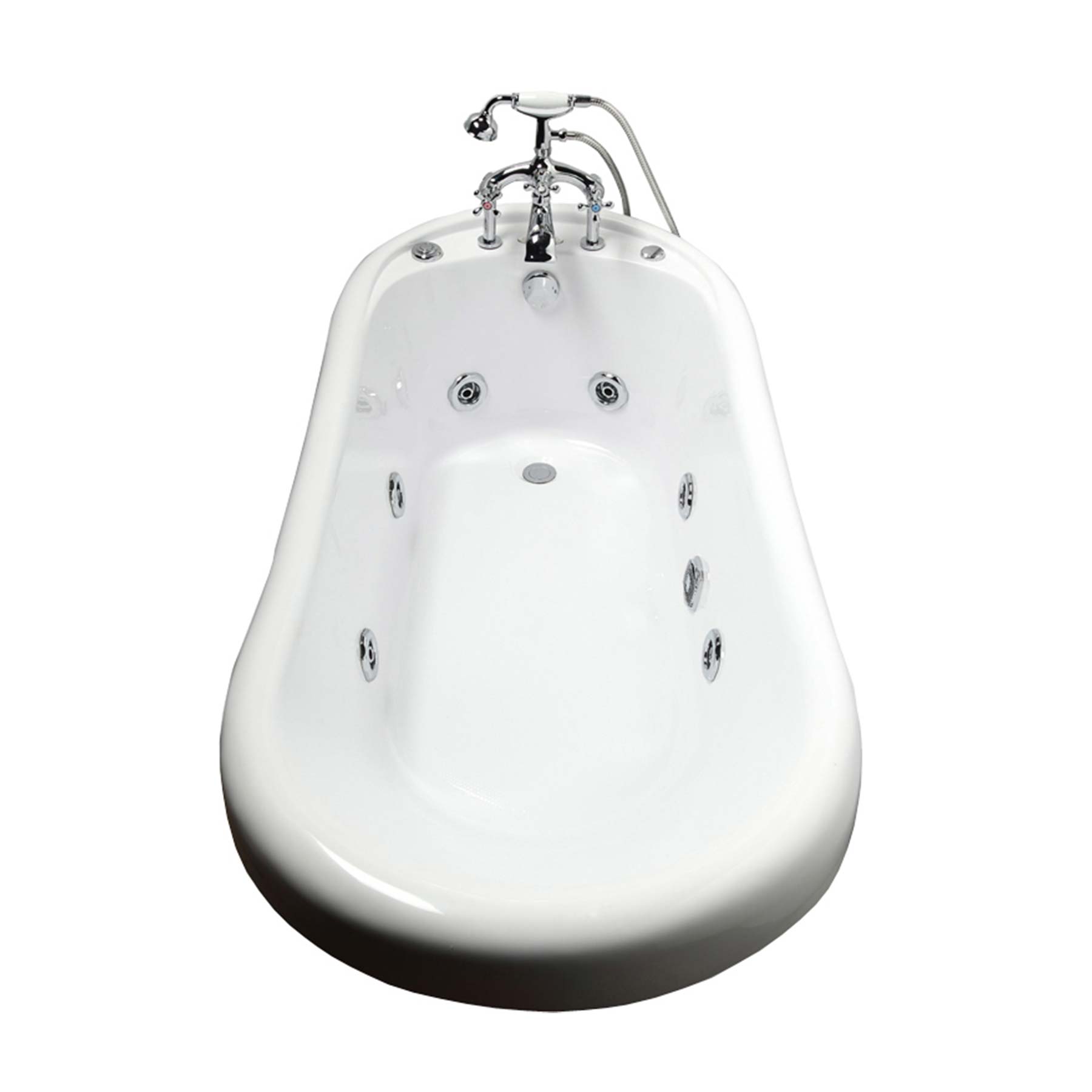 Mesa Malibu 1 Person 7 Jetted Free Standing Whirlpool Bathtub