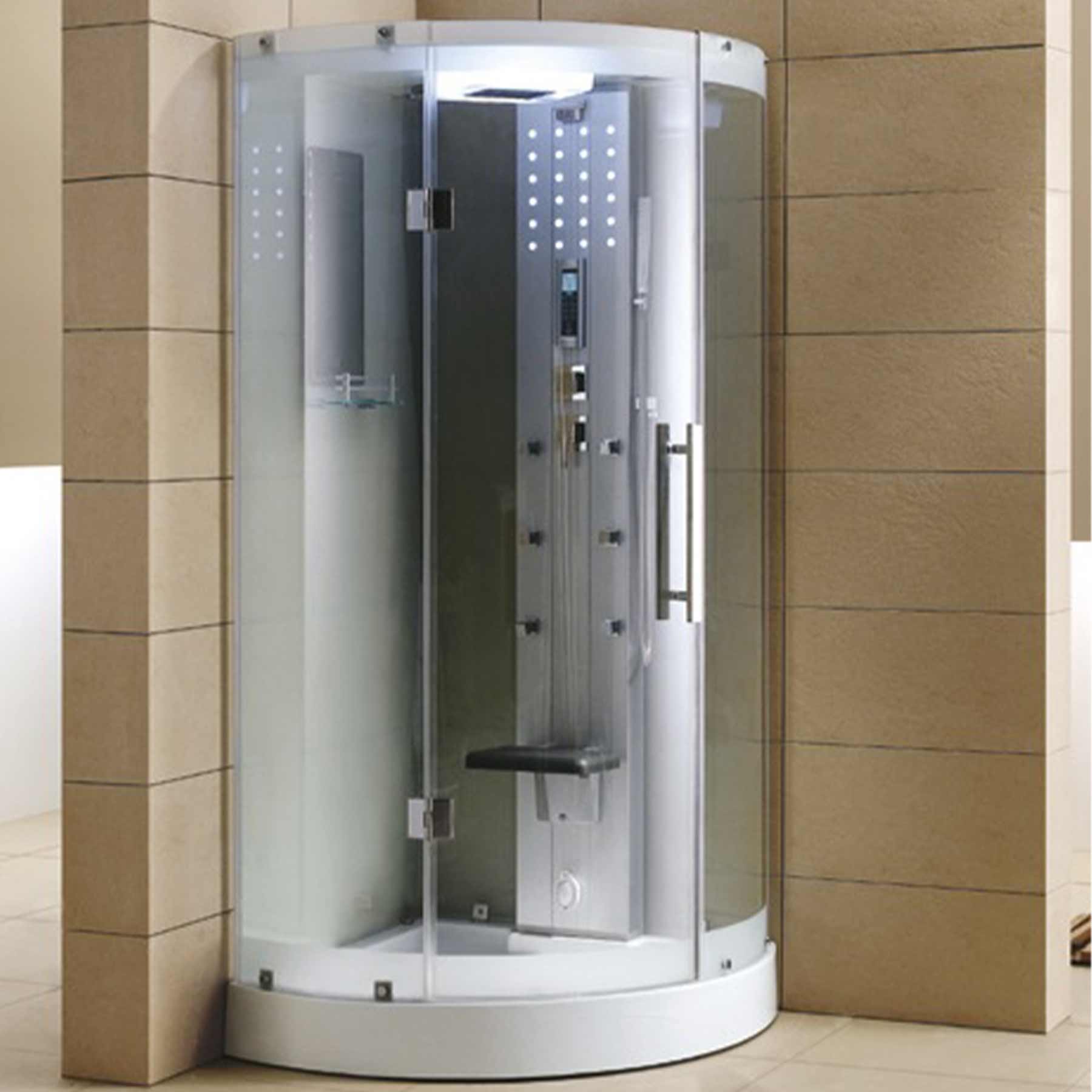 Mesa WS-302 38L x 38W x 85H 1 Person Walk In Steam Shower
