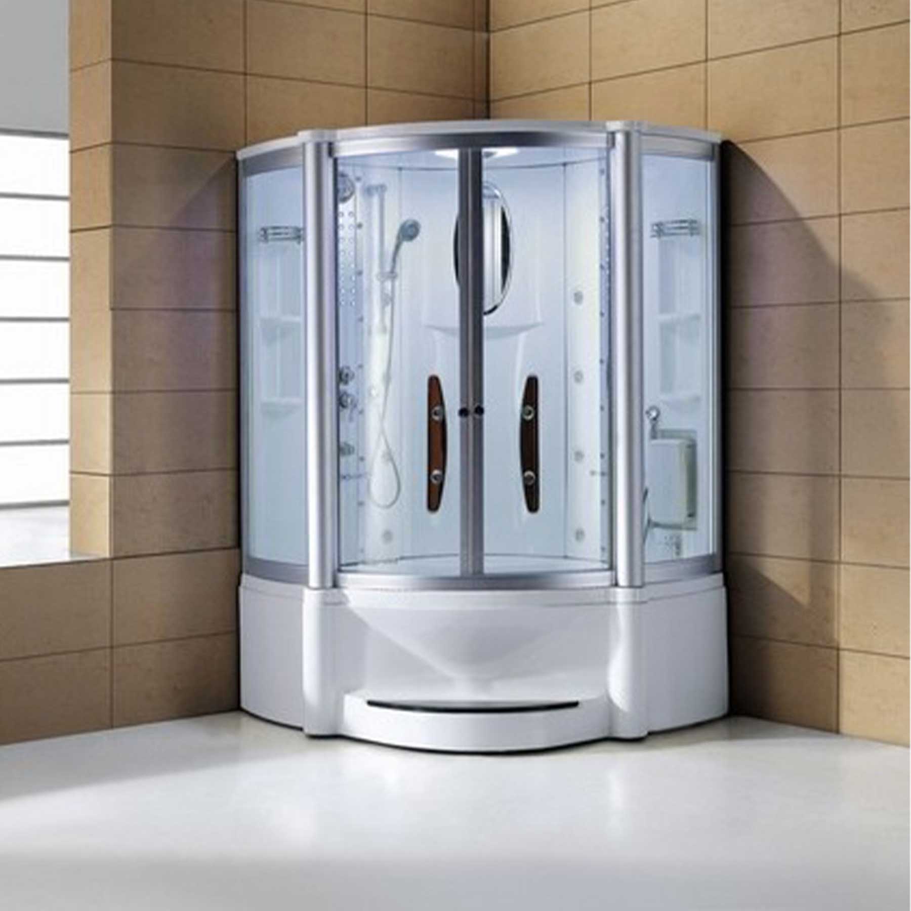 Mesa WS-600A 55L x 55W x 87H 1 Person Jetted Tub Steam Shower