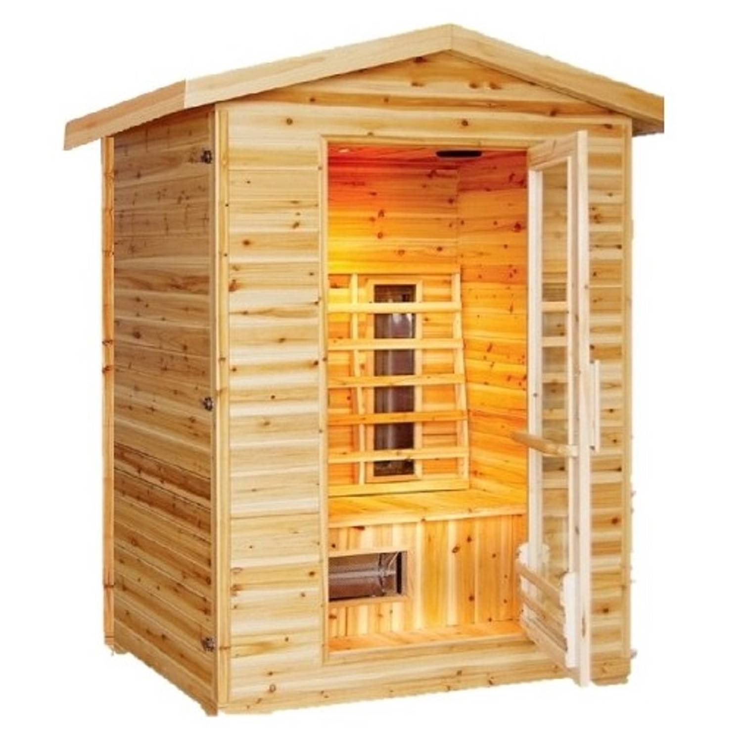 Sunray Burlington 2 Person 5 Heaters Hemlock Outdoor Infrared Sauna