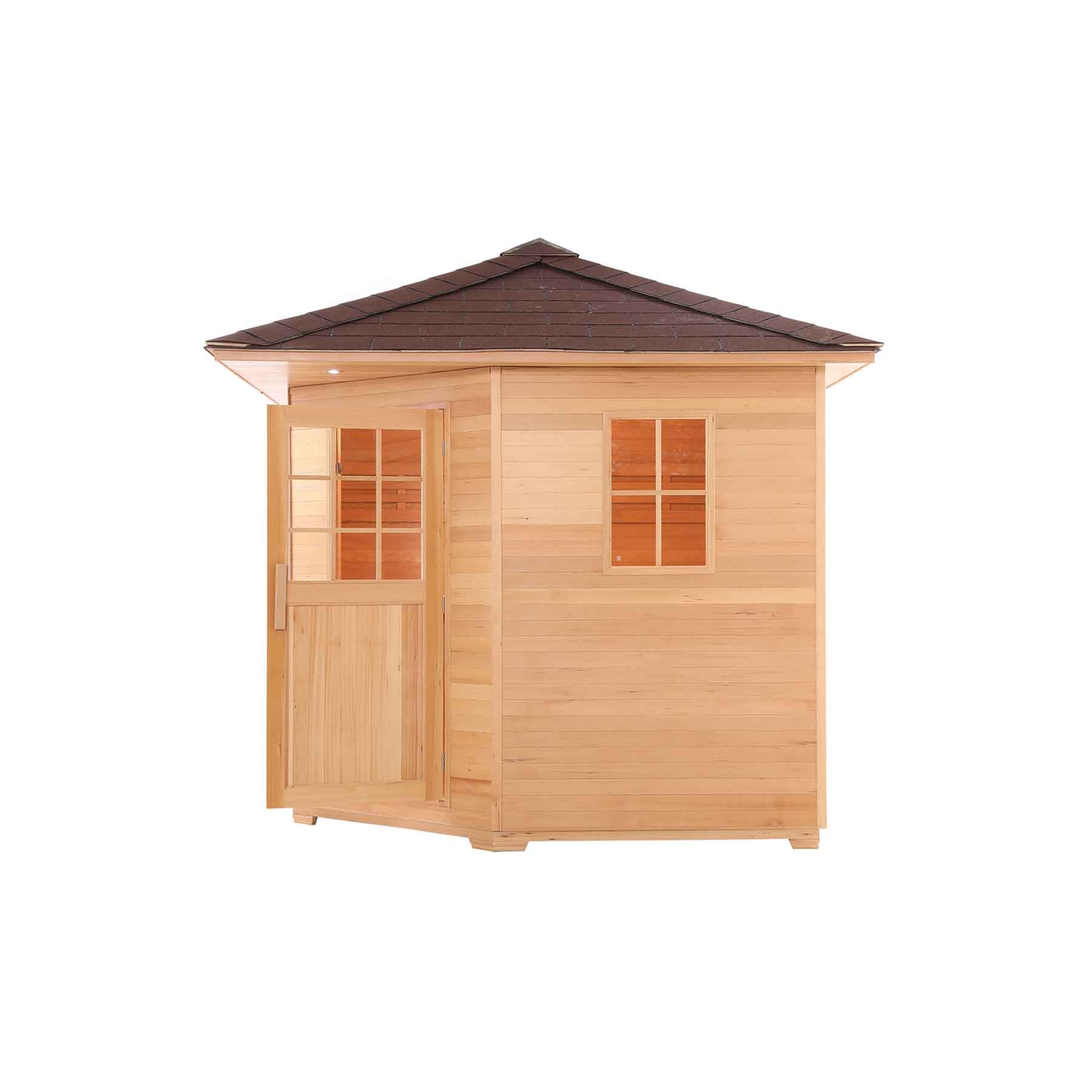 Aleko 8 Person 9 kW Hemlock Wet Dry Outdoor Traditional Sauna